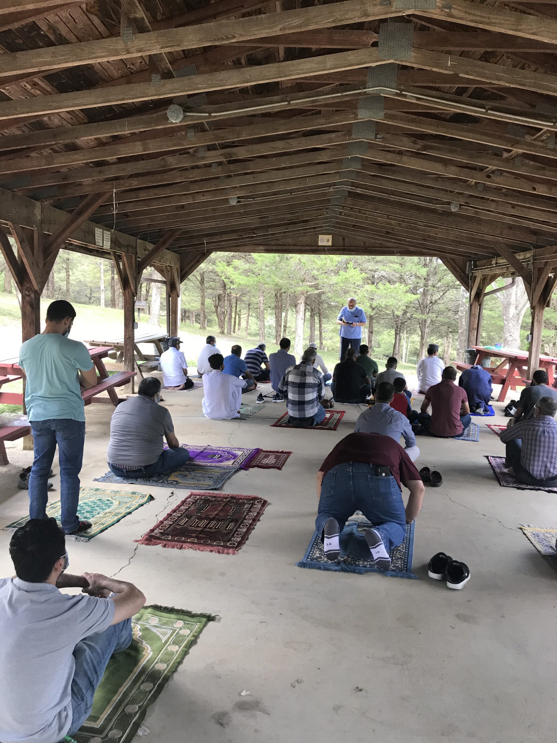 Praying at Park when Masjid when it was closed because of COVID-19